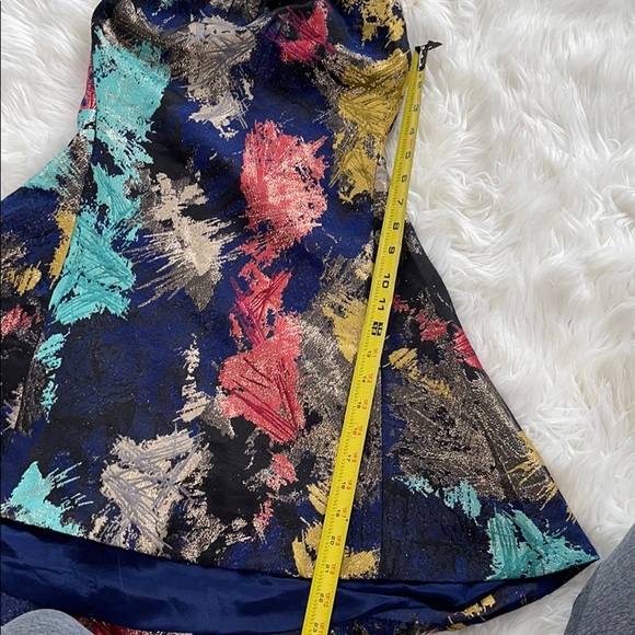 NWOT, multicolor fit+flare dress, size S - Picture 7 of 8